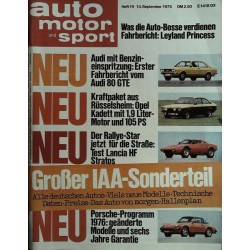 auto motor & sport Heft 19 / 13 September 1975 - IAA Sonderteil