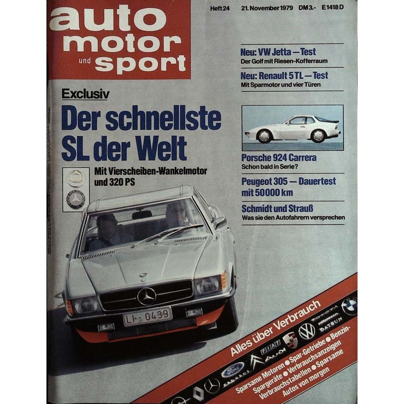 auto motor & sport Heft 24 / 21 November 1979 - Mercedes SL