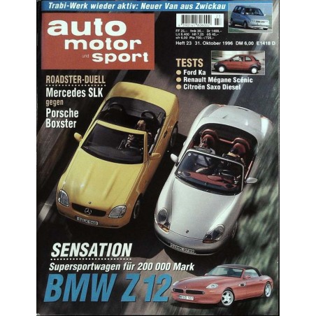 auto motor & sport Heft 23 / 31 Oktober 1996 - Roadster Duell