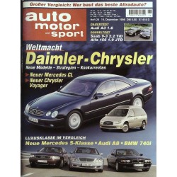auto motor & sport Heft 26 / 16 Dezember 1998 - Daimler Chrysler