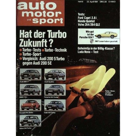 auto motor & sport Heft 8 / 22 April 1981 - Hat der Turbo Zukunft?