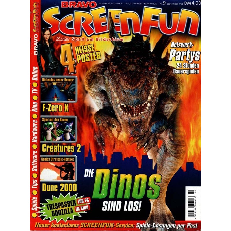 Bravo Screenfun Nr. 9 / September 1998 - Die Dinos sind los!