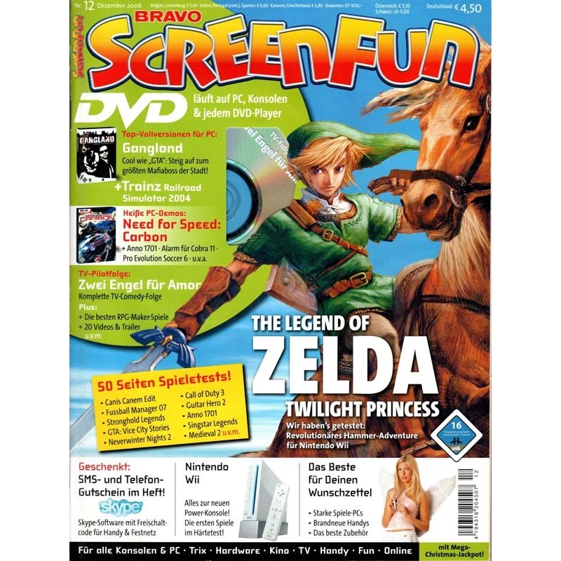 Bravo Screenfun Nr. 12 / Dezember 2006 - The Legends of Zelda