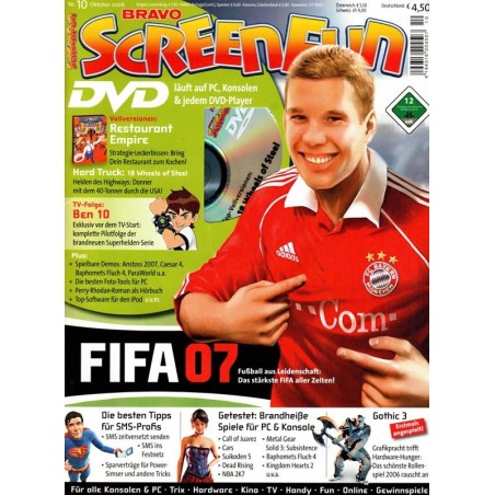 Bravo Screenfun Nr. 10 / Oktober 2006 - Fifa 07 CD / DVD