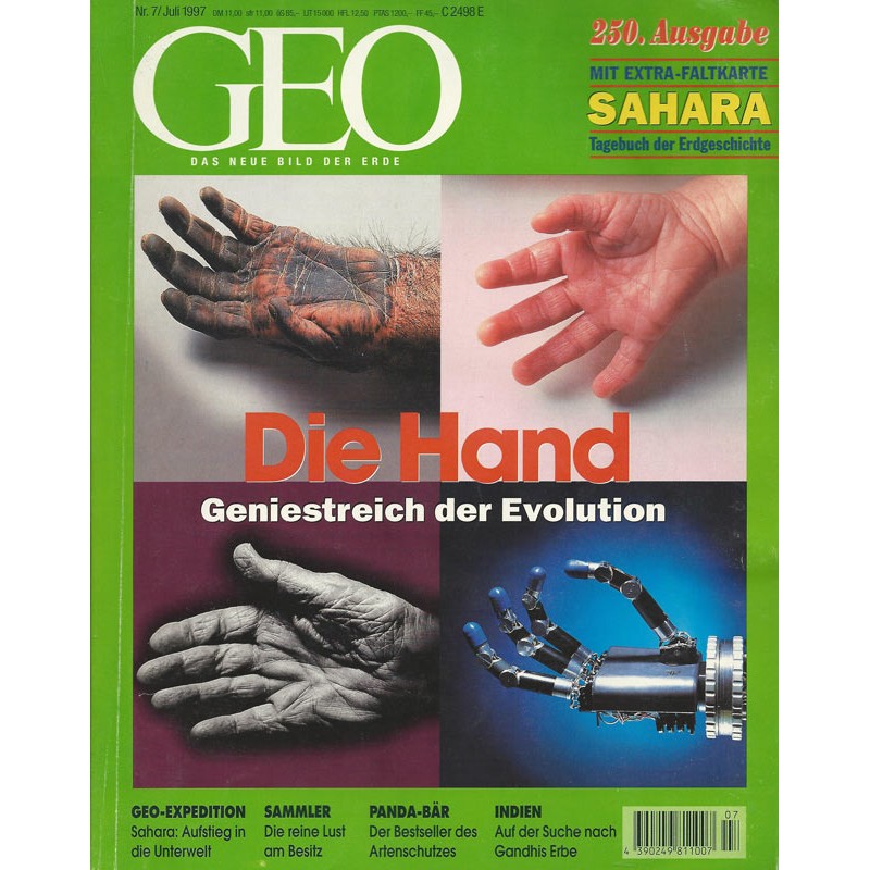 Geo Nr. 7 / Juli 1997 - Die Hand