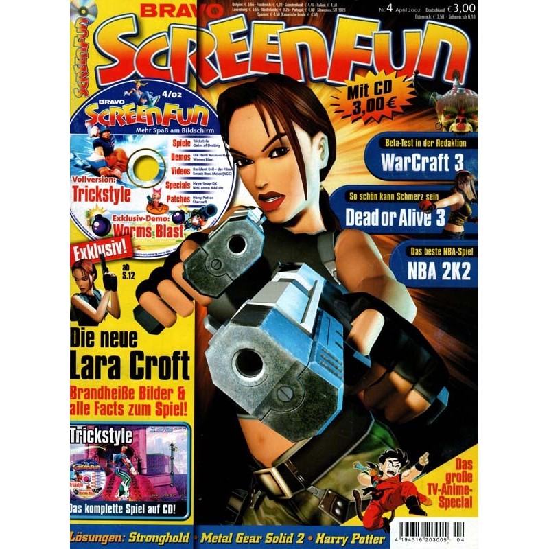 Bravo Screenfun Nr. 4 / April 2002 - Die neue Lara Croft CD / DVD