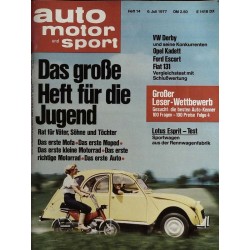 auto motor & sport Heft 14 / 6 Juli 1977 - Für die Jugend