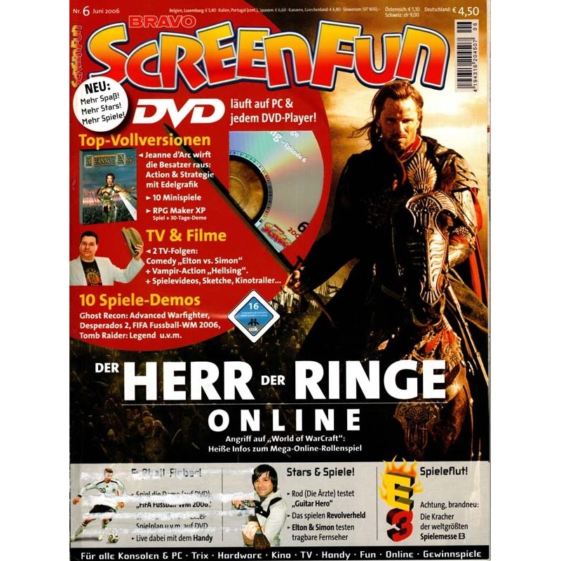 Bravo Screenfun Nr. 6 / Juni 2006 - Der Herr der Ringe CD / DVD