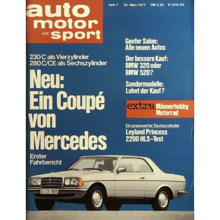 auto motor & sport Heft 7 / 30 März 1977 - Mercedes Coupe