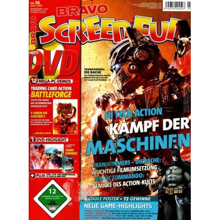 Bravo Screenfun Nr. 6 / Juni 2009 - Kampf der Maschinen CD / DVD Bravo Screenfun Nr. 6 / Juni 2009 - Kampf der Maschinen CD / DVD