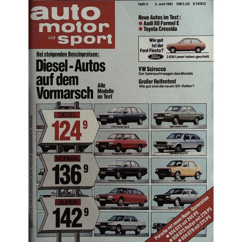 auto motor & sport Heft 11 / 3 Juni 1981 - Diesel-Autos