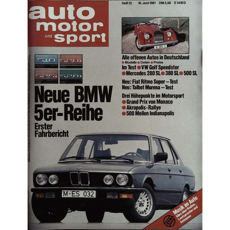 auto motor & sport Heft 12 / 16 Juni 1981 - BMW 5er Reihe