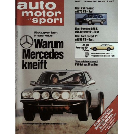 auto motor & sport Heft 2 / 28 Januar 1981 - Mercedes kneift