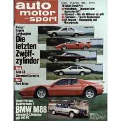 auto motor & sport Heft 15 / 27 Juli 1983 - Die Zwölfzylinder