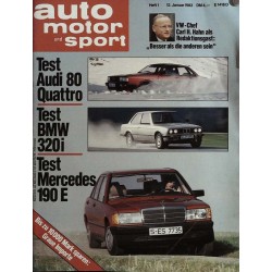 auto motor & sport Heft 1 / 12 Januar 1983 - Mercedes 190 E