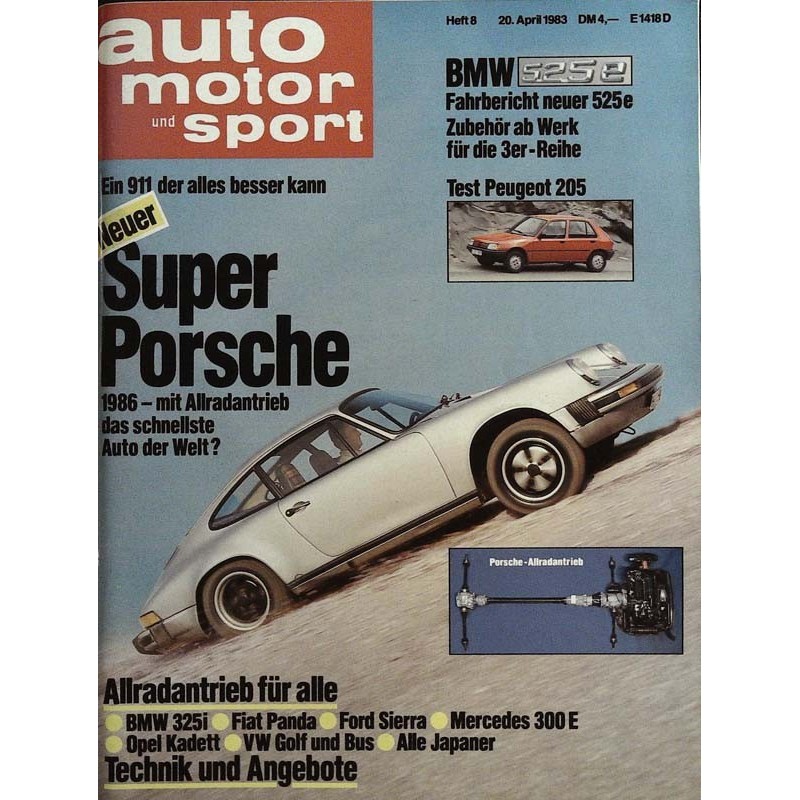 auto motor & sport Heft 8 / 20 April 1983 - Super Porsche