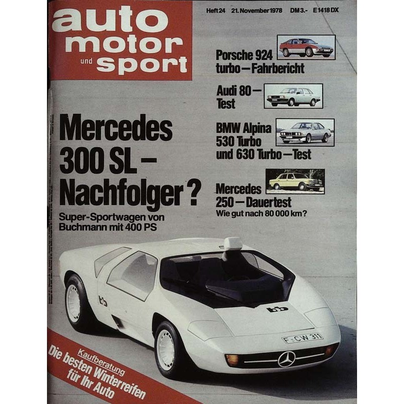 auto motor & sport Heft 24 / 21 November 1978 - Mercedes 300 SL