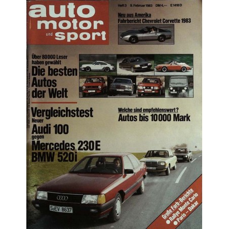 auto motor & sport Heft 3 / 9 Februar 1983 - Vergleichstest