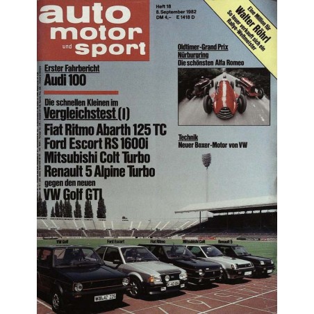 auto motor & sport Heft 18 / 8 September 1982 - Die Kleinen
