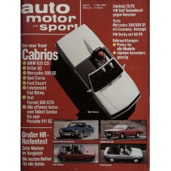 auto motor & sport Heft 9 / 5 Mai 1982 - Der neue Trend Cabrios