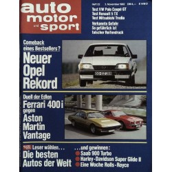 auto motor & sport Heft 22 / 3 November 1982 - Opel Rekord