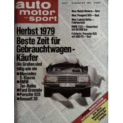 auto motor & sport Heft 21 / 10 Okt. 1979 - Herbst 1979