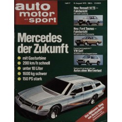 auto motor & sport Heft 17 / 15 August 1979 - Mercedes der Zukunft