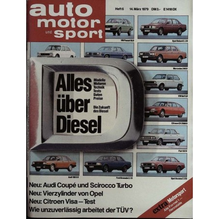 auto motor & sport Heft 6 / 14 März 1979 - Alles über Diesel