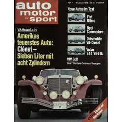 auto motor & sport Heft 2 / 17 Januar 1979 - Clenet