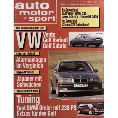 auto motor & sport Heft 25 / 29 November 1991 - VW Modelle