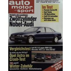 auto motor & sport Heft 24 / 15 November 1991 - Nobel Audi