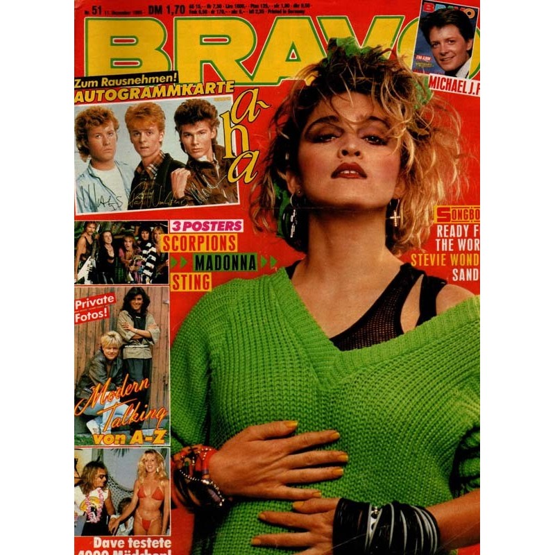BRAVO Nr.51 / 11 Dezember 1985 - Madonna