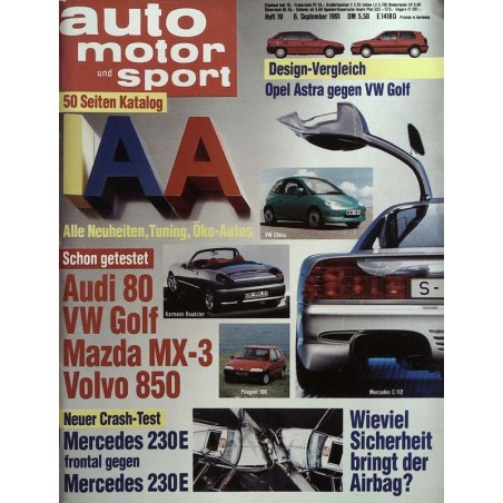 auto motor & sport Heft 19 / 6 September 1991 - IAA