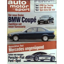 auto motor & sport Heft 21 / 4 Oktober 1991 - BMW Coupe