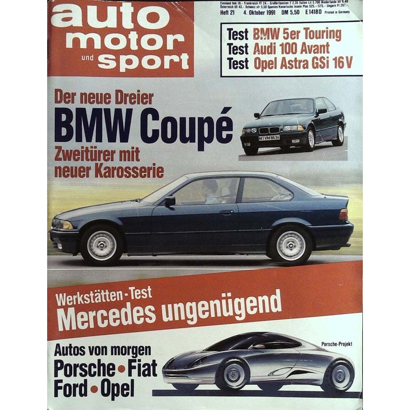 auto motor & sport Heft 21 / 4 Oktober 1991 - BMW Coupe