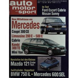 auto motor & sport Heft 8 / 5 April 1991 - Mercedes Mittelklasse