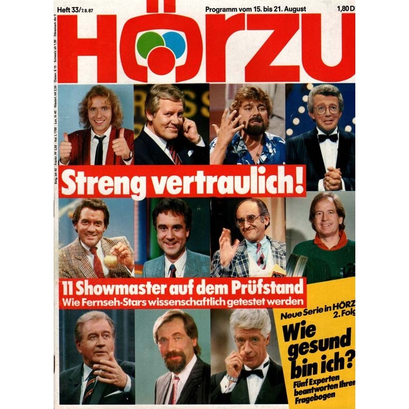 HÖRZU 33 / 15 bis 21 August 1987 - Streng vertraulich